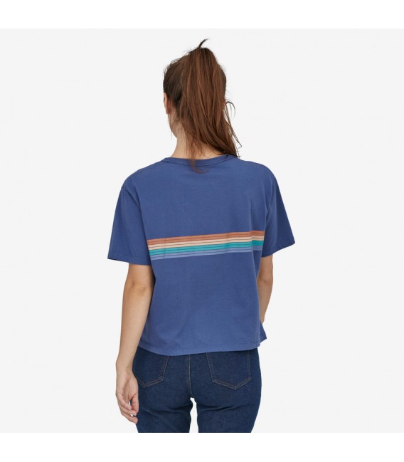 t-shirt w's ridge rise stripe organic easy cut tee