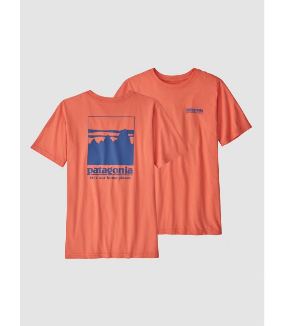 t-shirt k's regenerative oragnic certified cotton graphic coral