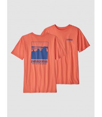 T-shirt enfant patagonia k's regenerative organic certified cotton graphic coral