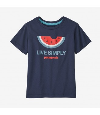 T-shirt enfant patagonia Baby Regenerative Organic Certified Cotton Live Simply melon