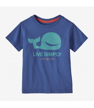 T-shirt enfant patagonia Baby Regenerative Organic Certified Cotton Live Simply whale