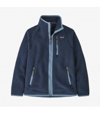 polaire enfant patagonia k's retro pile jacket new navy light plume grey
