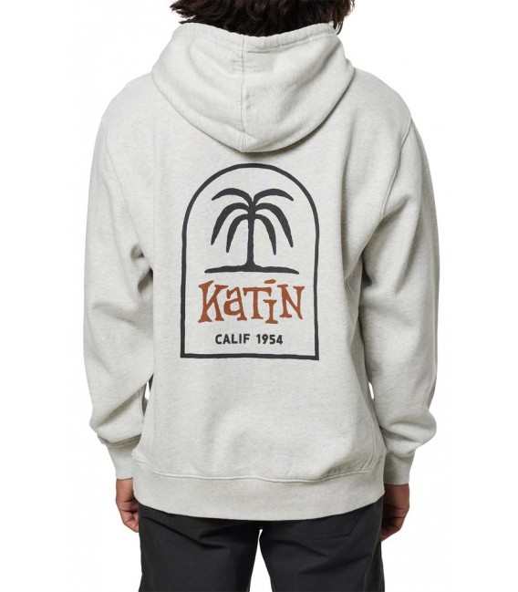 Sweat capuche Katin USA K palm hoodie heather gray