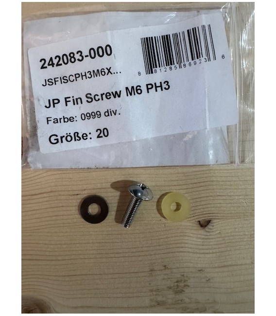 Vis d'aileron JP-Australia Fin Screw M6 PH3 20mm