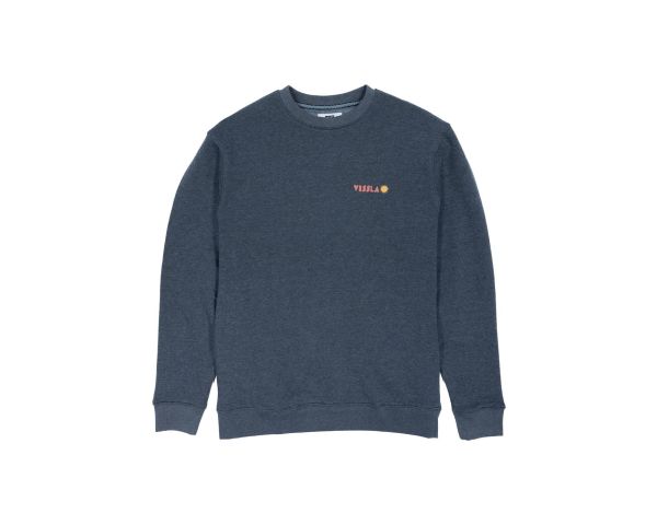 Sweat Vissla Coastal Life Eco Fleece Crewneck bleu heritage