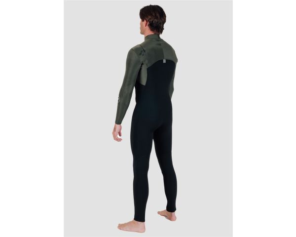 Combinaison Vissla new seas 4/3 U-zip noir/khaki