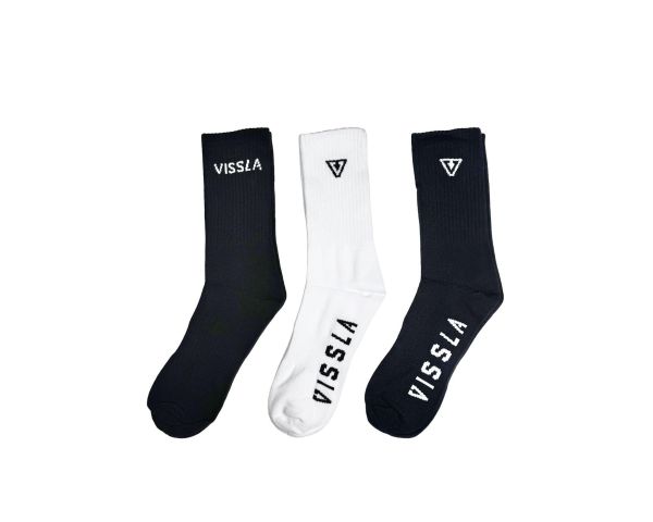 Chaussettes Vissla Logo Sock 3 Pack-AST