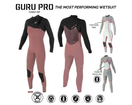 Combinaison Sooruz fullsuit women 4/3 cz guru pro oysterprene old rose