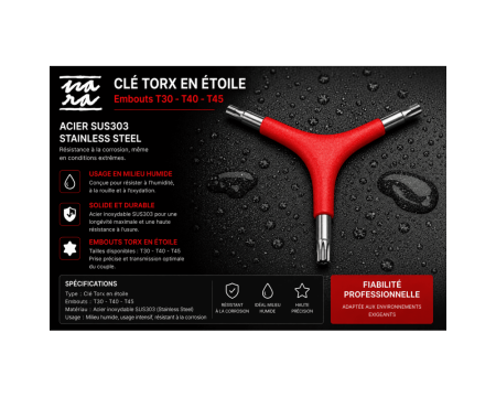 Clé multi-outils Nara Torx 30/40/45