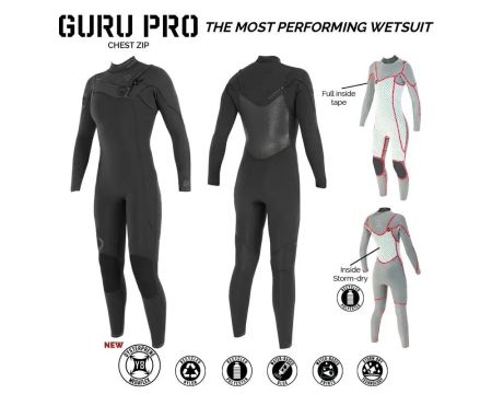 Combinaison Sooruz fullsuit women 5/4/3 cz guru oysterprene black