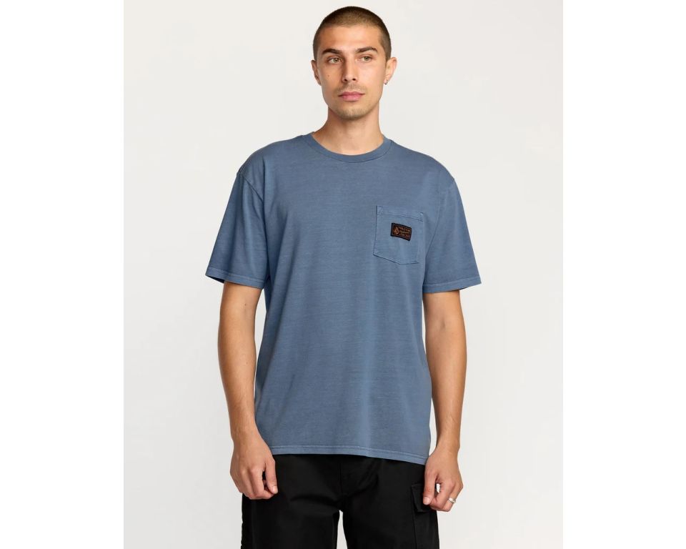 T-shirt Volcom workwear certified pocket SST blue wash