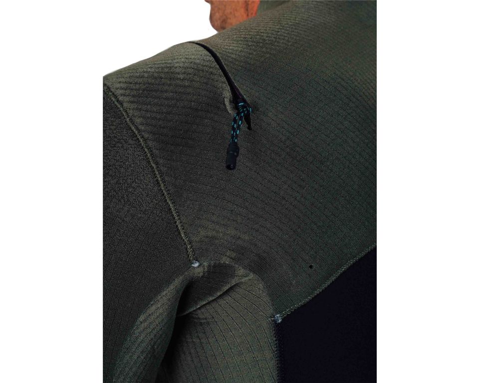 Combinaison Vissla new seas 4/3 U-zip noir/khaki