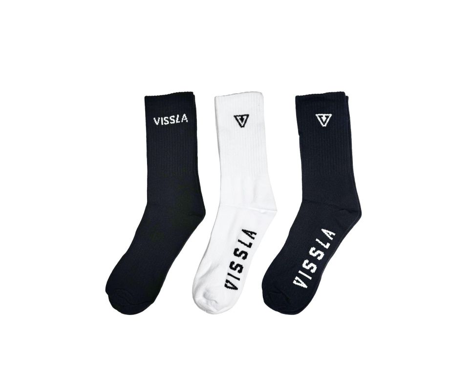 Chaussettes Vissla Logo Sock 3 Pack-AST