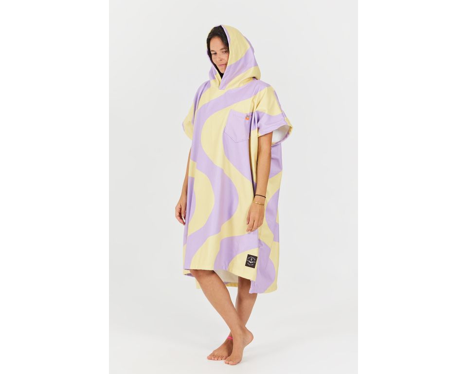 Poncho After Essentials swim Club - ONDULATIONS - PURPLE
