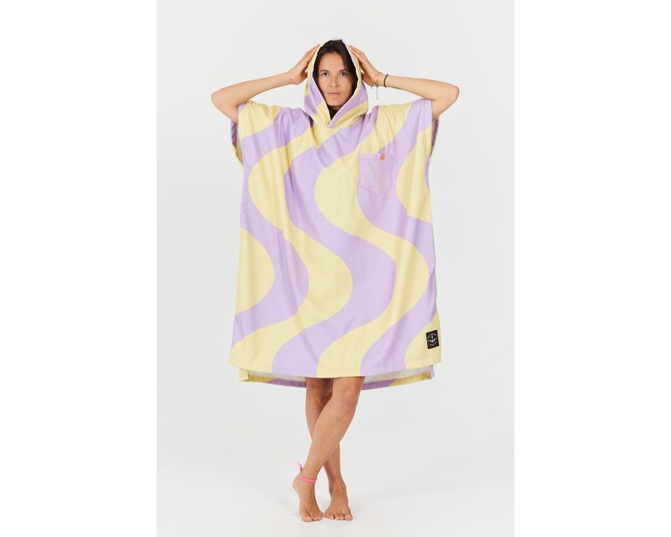 Poncho After Essentials swim Club - ONDULATIONS - PURPLE