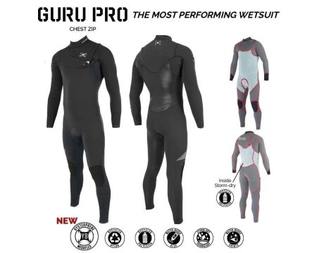 Combinaison Sooruz Integrale Men 3/2 CZ GURU PRO - Oysterprene BK