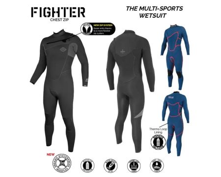 Combinaison Integrale Men 4/3 CZ FIGHTER - Oysterprene noir